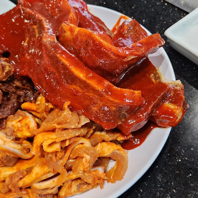 Spicy Short Rib with the Red Sauce Spicy Bulgogi and Spicy Pork Belly