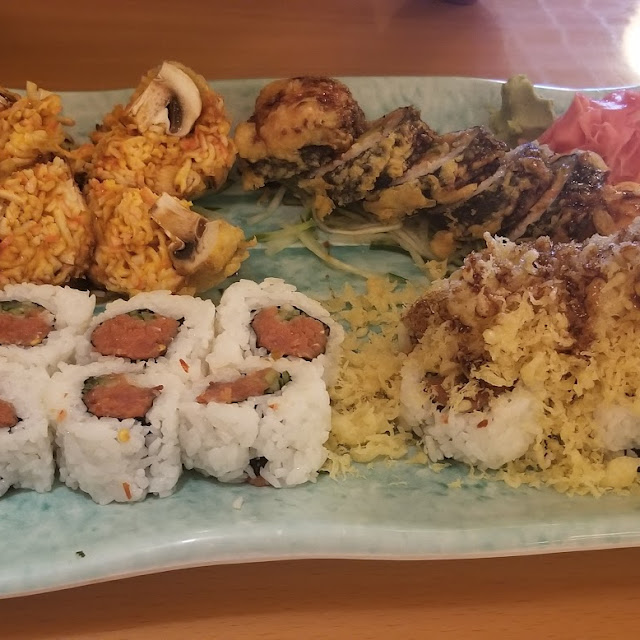 Monkey Brain Shogun Special Spicy Crunch Roll Spicy Tuna Roll