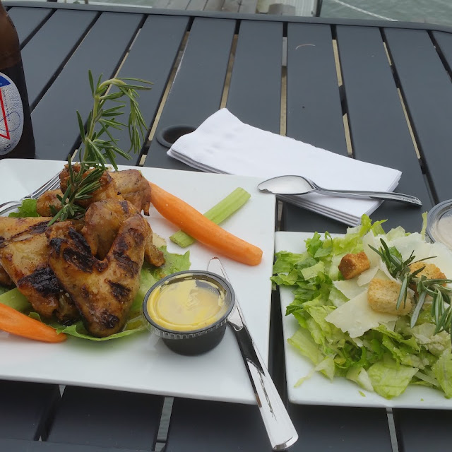 Honey Garlic Wings and Side Ceaser Salad