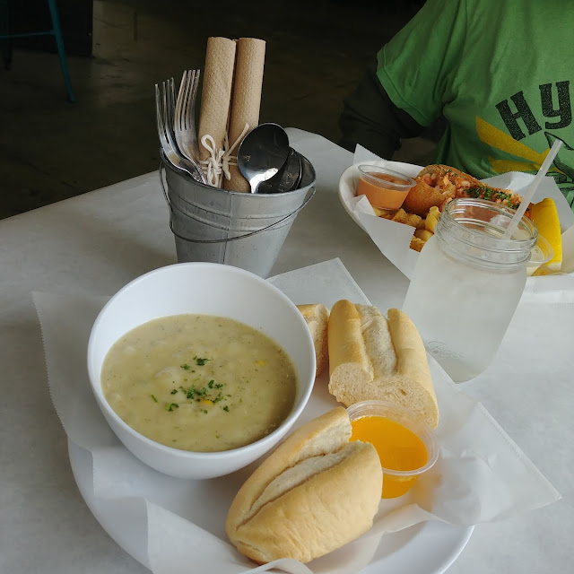 Clam Chowder with a Baguette