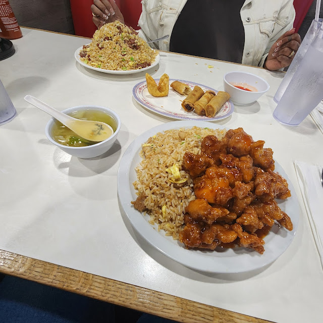 Orange Chicken and Chicken Fried Rice