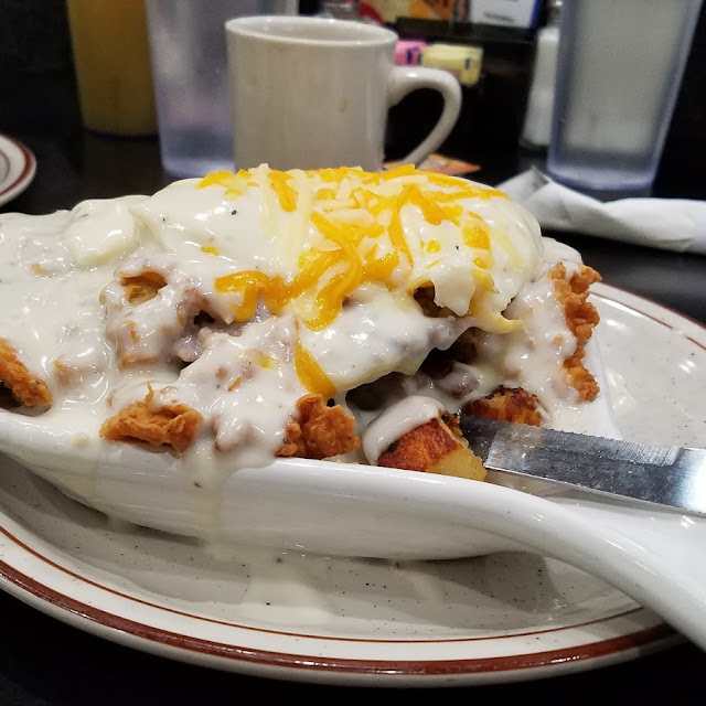 Chicken Fried Steak Breakfast Skillet