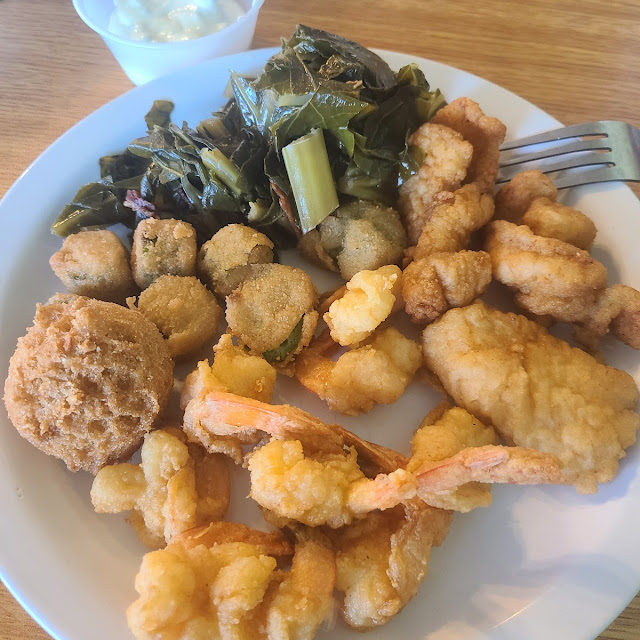 Fried Catfish Shrimp Hush Puppies