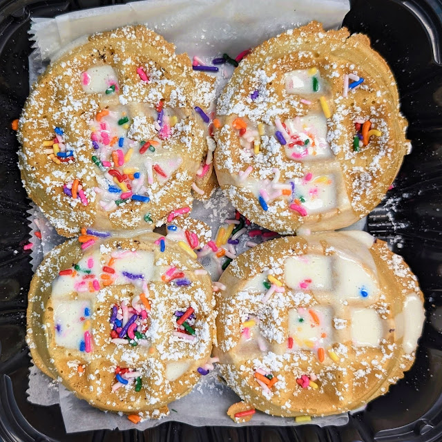 Birthday Cake Mini Waffles