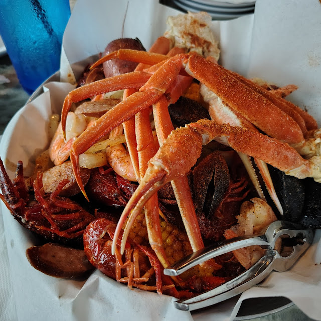 Snow Crabs Mussels Large Shrimp Potatoes