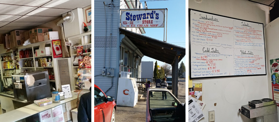 Steward's pizza shop