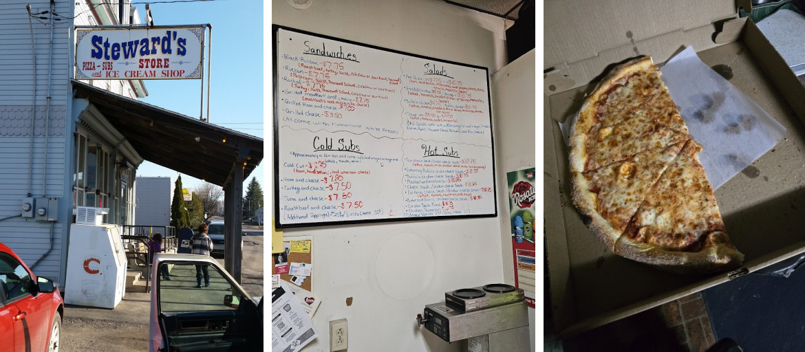 Steward's pizza shop