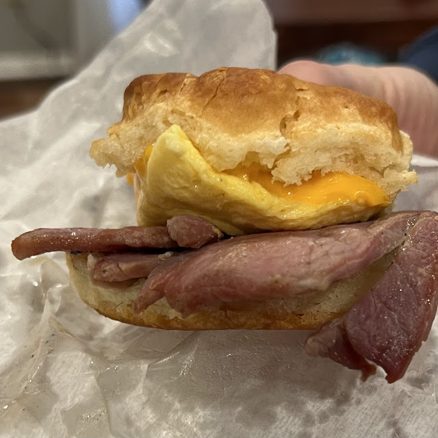 Country Ham Egg and Cheese Biscuit