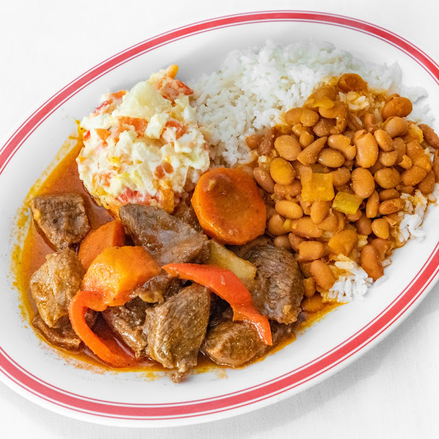 Beef Stew Rice and Beans