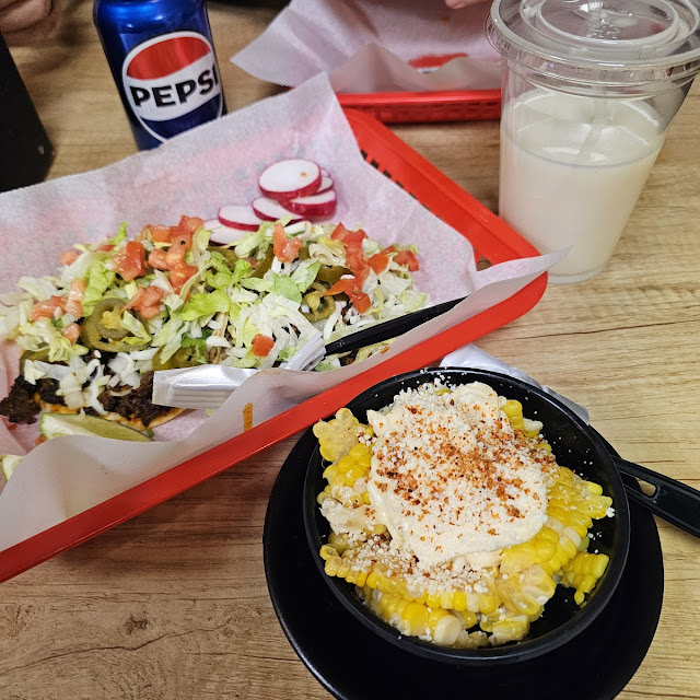Chorizo Tacos and Elotes