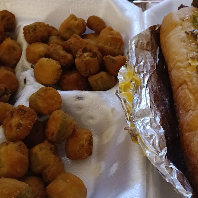 Okra N Cheese Philly Cheese Steak Sandwich