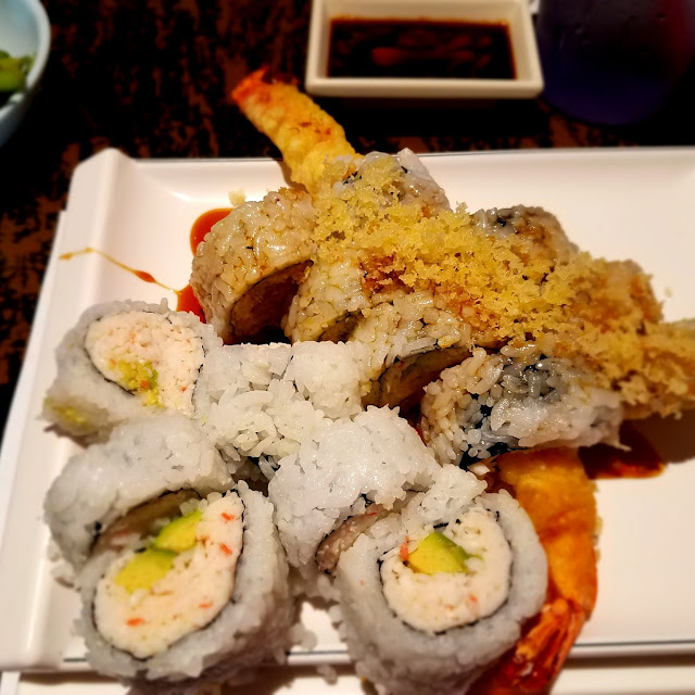 Shrimp Tempura Roll and California Roll