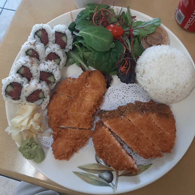 Combo Chicken Katsu Salmon Katsu N Tuna Roll