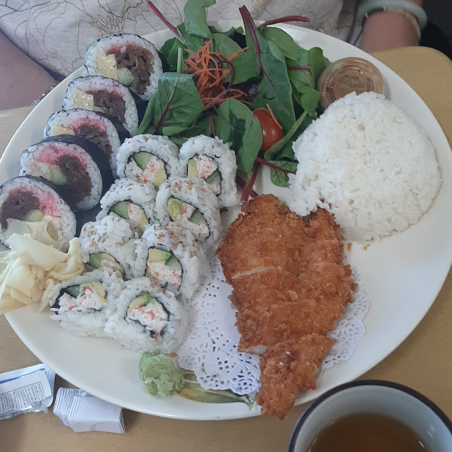 Combo Chicken Katsu w Cali Rolls N Sushi