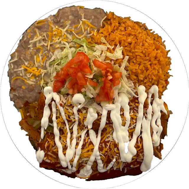 Beef Tostada & Cheese Enchilada