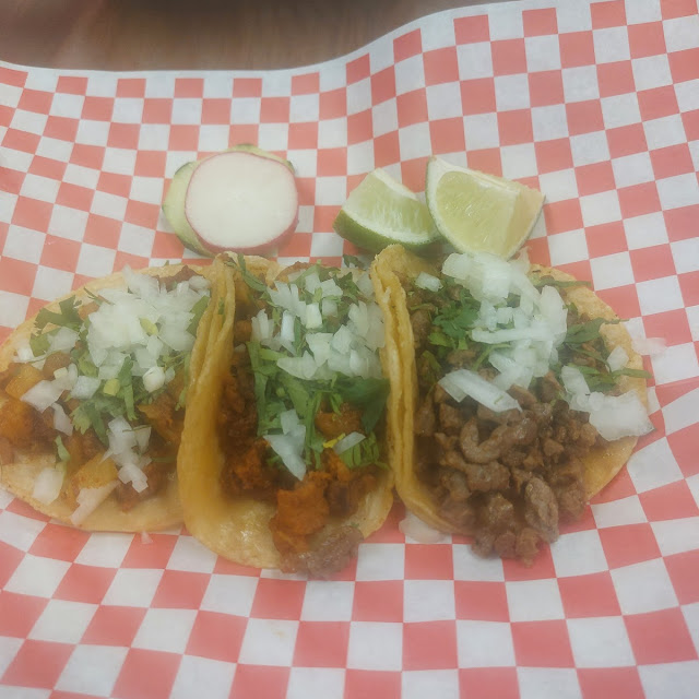 2 Pastor Taco with Grilled Pineapple and 1 Carne Asada Tacos