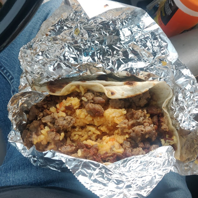 Fajita Tacos with Rice and Beans