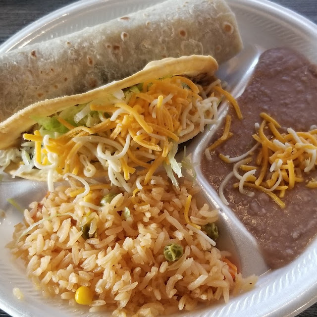 Beef Burrito and Taco