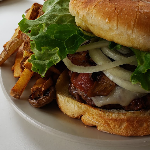 1 2 lb Mushroom Swiss Burger