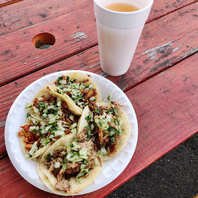 5 Tacos and Cantaloupe Water