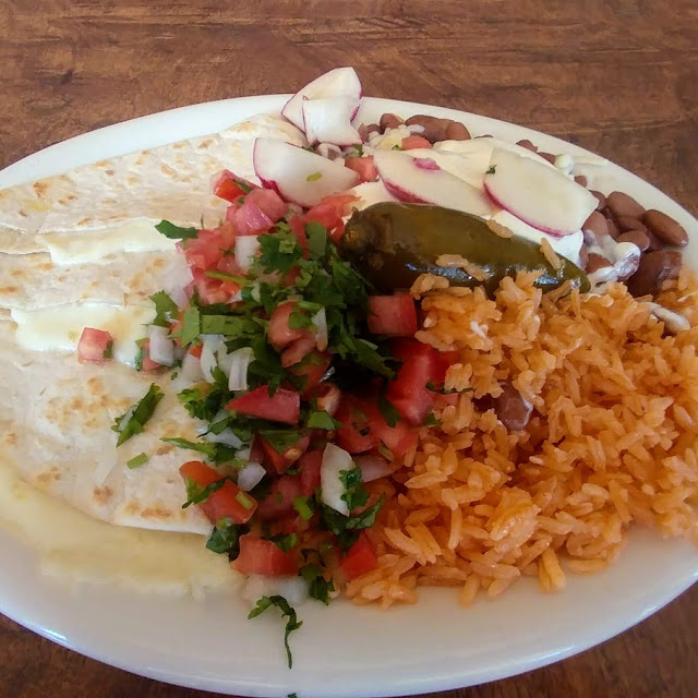 Quesadilla with Rice and Beans