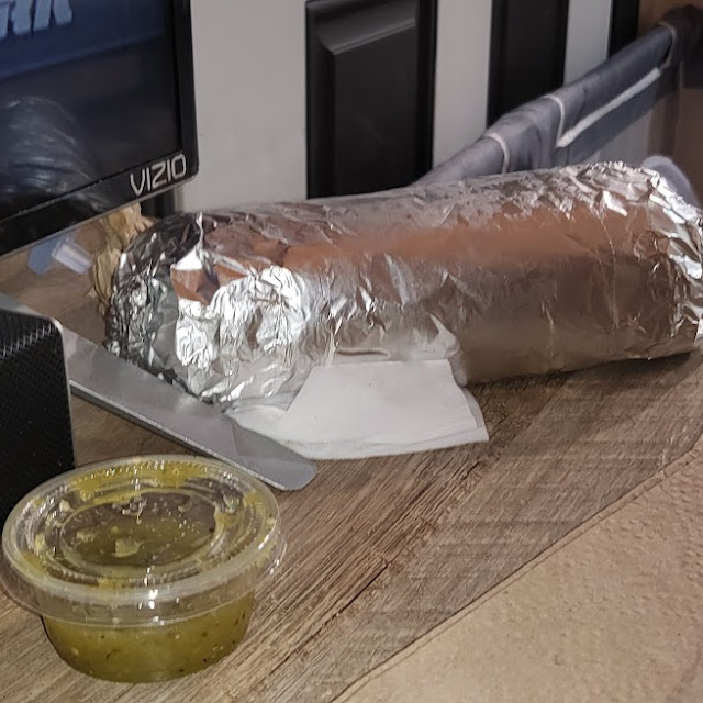 Carne Asada Super Burrito with Sour Cream Cheese Beans and Rice