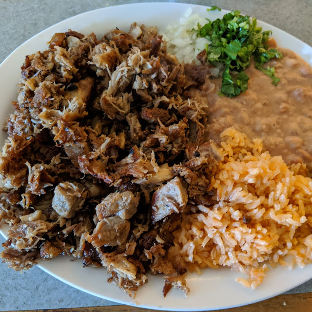 Carnitas Plate Lots of Meat 11 Bucks