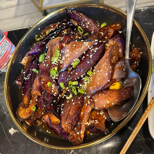 stri-fry eggplant & sweet garlic sause 鱼香茄子