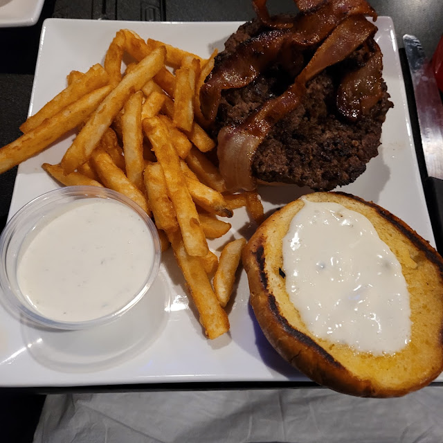 Bacon Bluecheese Burger and Fries