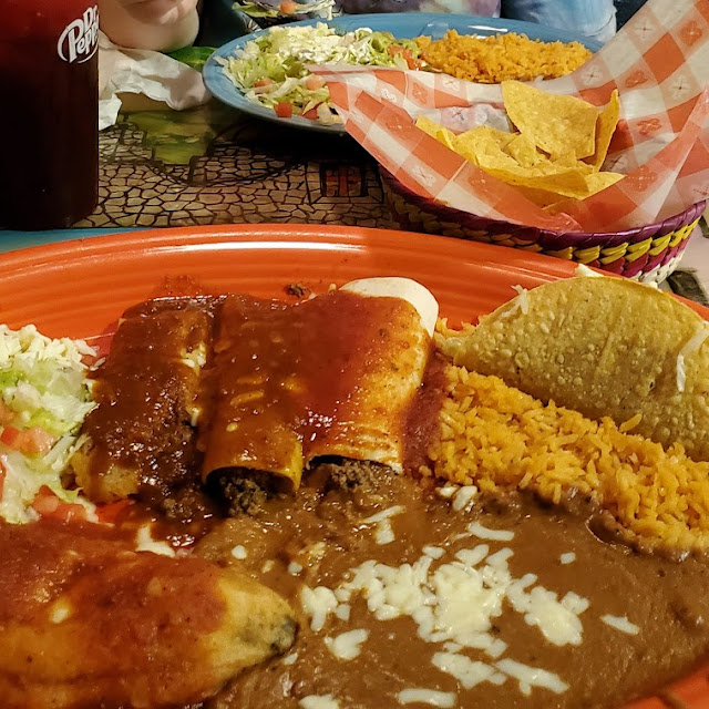 One Cheese Enchilada Rice and Beans
