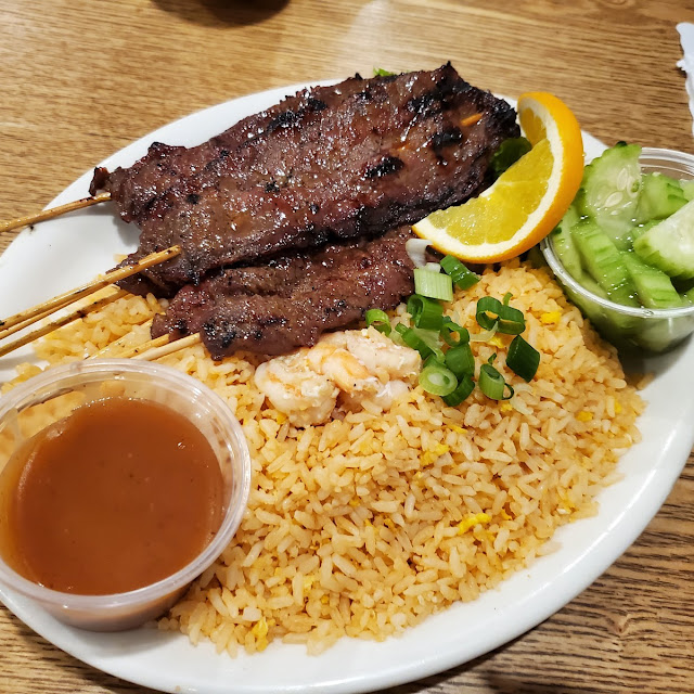 B B Q Pork Spare Ribs with Fried Rice