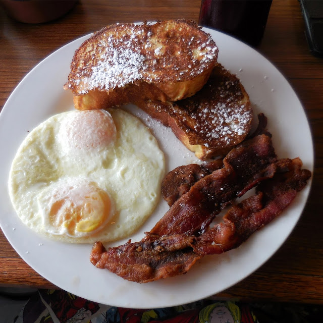 French Toast with over Easy Eggs