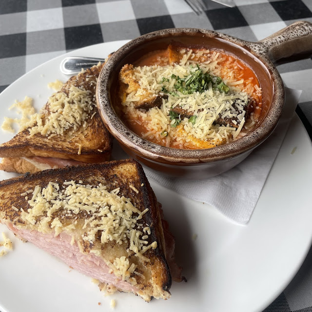 Ultimate Ham and Cheese Sandwich and Tomato Soup