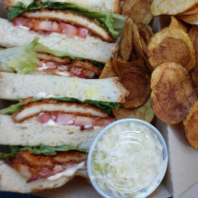 Chicken blt with Homemade Potato Chips