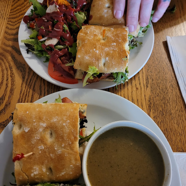 Focaccia Bread Chicken Club Sandwich