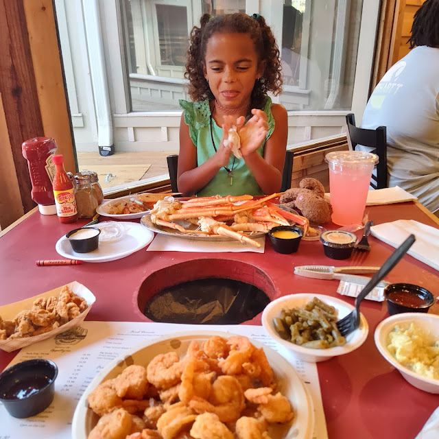 Fried Shrimp and Snow Crab Legs