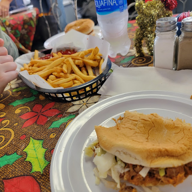 Pulled Pork Sandwich and Fries