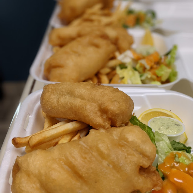 Fish & Chips Dinner with House Salad