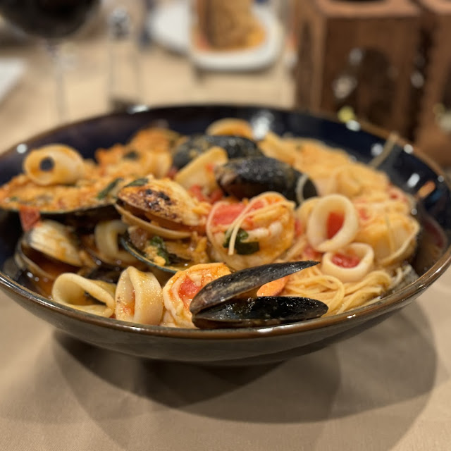 Mixed Seafood over Capellini