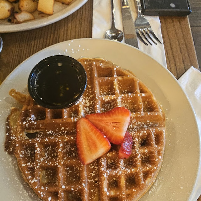 Belgian Waffle with Strawberries