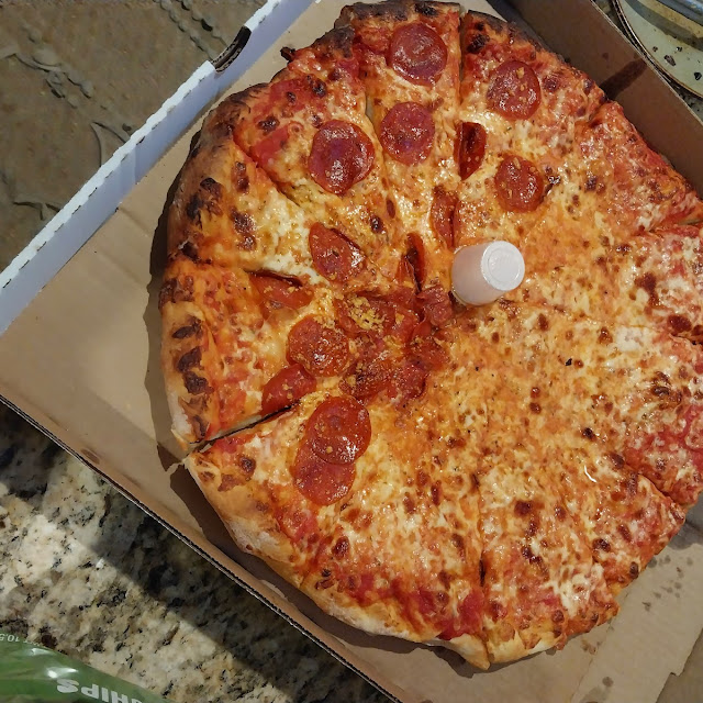 Half Cheese Half Pepperoni Pizza