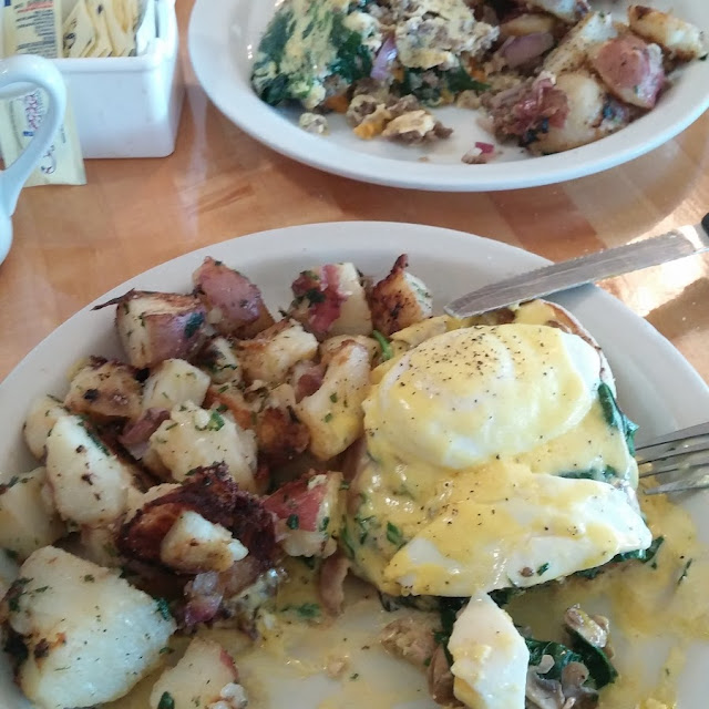 Eggs Benedict - Mushroom Spinach & Jack