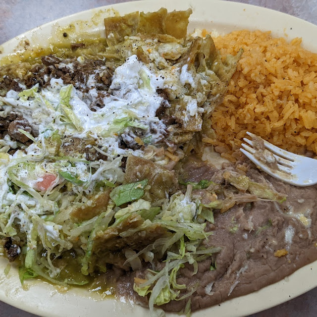 Chilaquiles Verdes Con Carne Asada