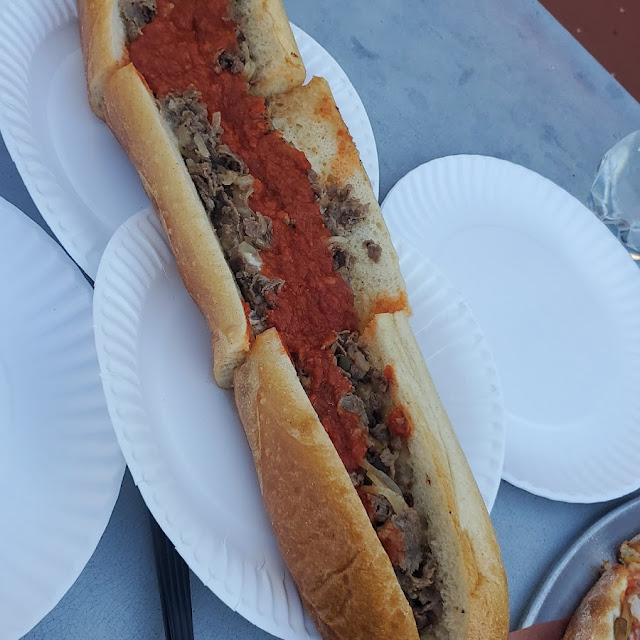 Large Cheesesteak with Sauce and Onion