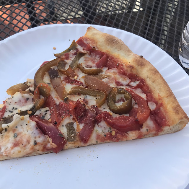 Green and Red Peppers Pizza Slice