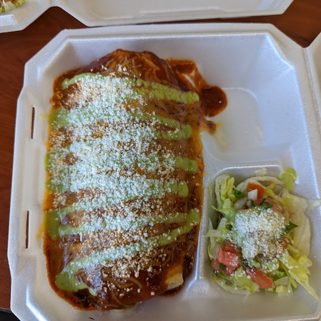 Chori-Pollo Smothered Burrito