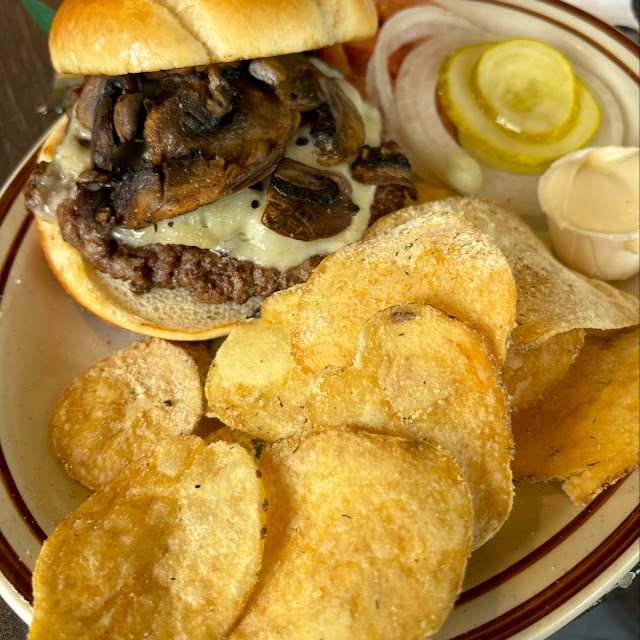 Mushroom and Swiss Burger