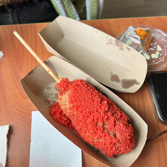 Korean Fried Corn Dog with Mozzarella