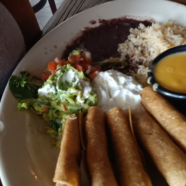 Flautas with Beans and Rice