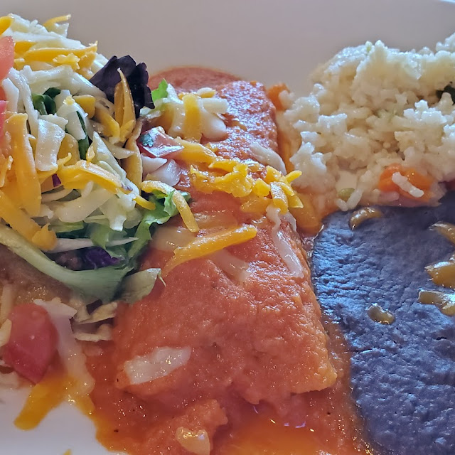 Avocado Enchilada and Ground Beef Puff Taco